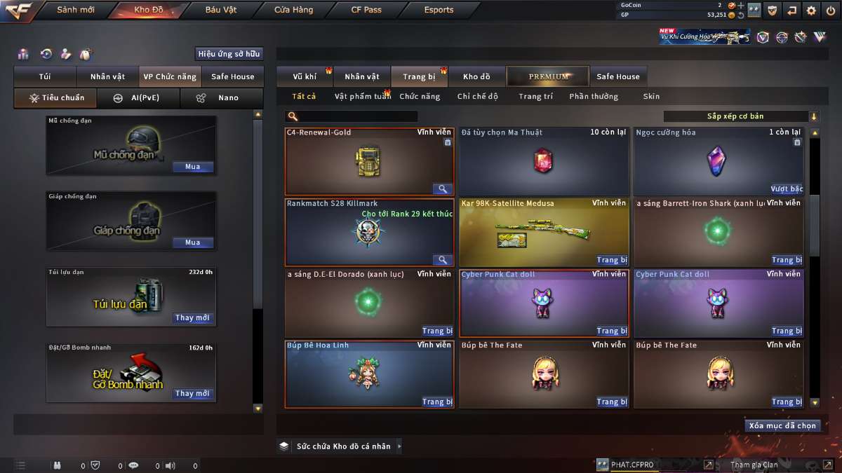 shop acc cf uy tin gia re